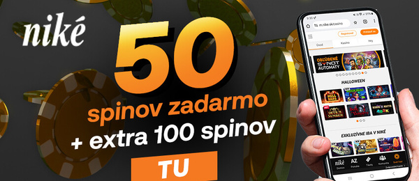 Niké 50 free spinov zdarma