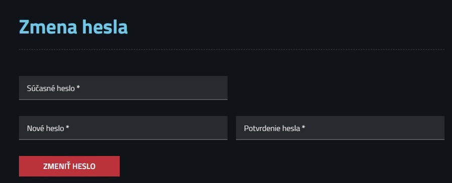 Zmena hesla v Betor SK