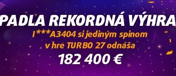 Rekordná výhra v online casine Tipsport SK