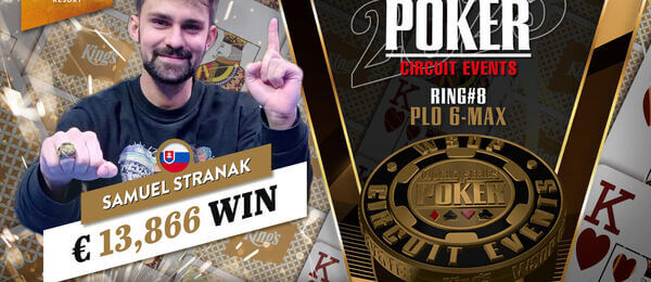 Samuel Straňák - Víťaz turnaja WSOP Circuit v Rozvadove