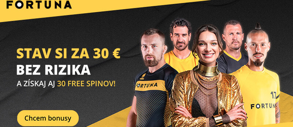 Fortuna bonusy 30 eur a 30 free spins