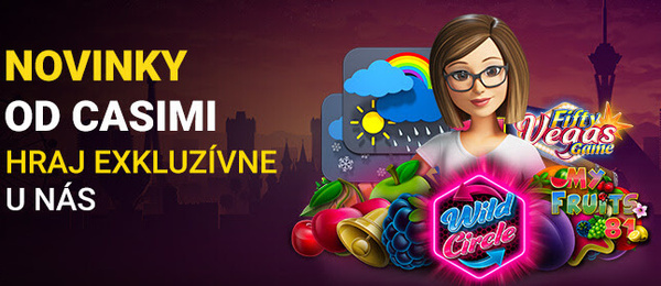 Fortuna online casino - nové automaty od Casimi Gaming