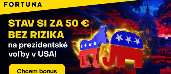 Stavte si vo Fortune za 50 eur bez rizika na americké voľby