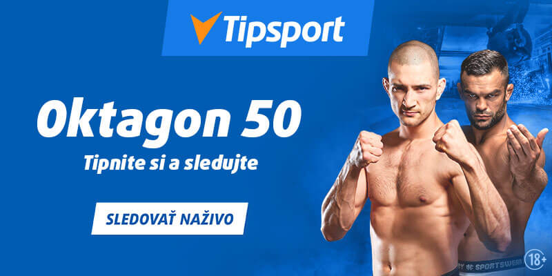 Klikni, pozeraj Oktagon 50 na Tipsport TV a tipuj