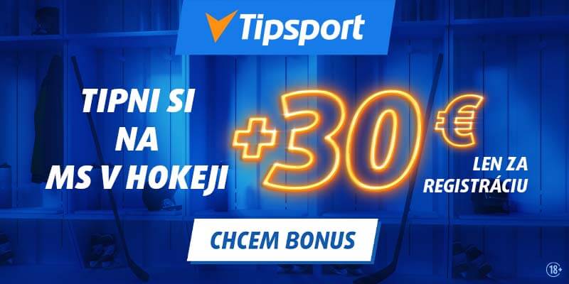 Kliknite SEM a vezmite si 30 € bonus za registráciu v Tipsporte