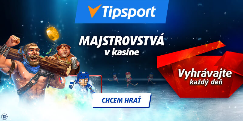 Majstrovstvá v kasíne Tipsport s dennými bonusmi sú tu