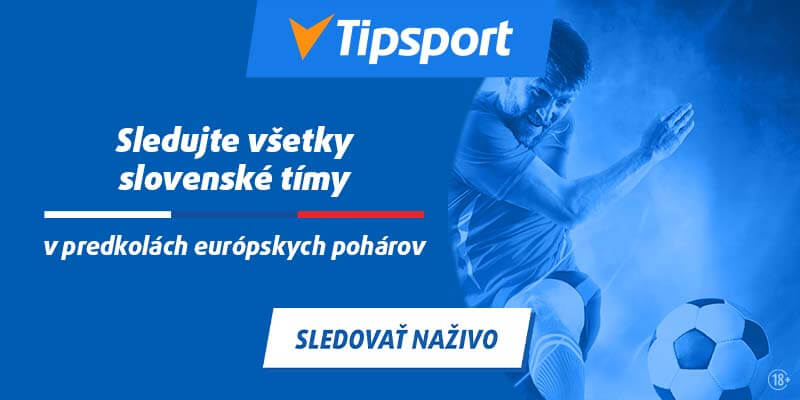 Sledujte zápasy slovenských tímov v európskych pohároch naživo v TV Tipsport.