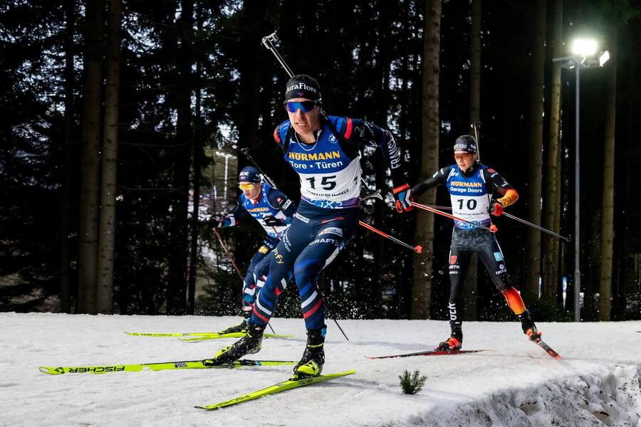 Tarjei Boe, Quentin Fillon Maillet a Justus Strelow na trati MS 2024