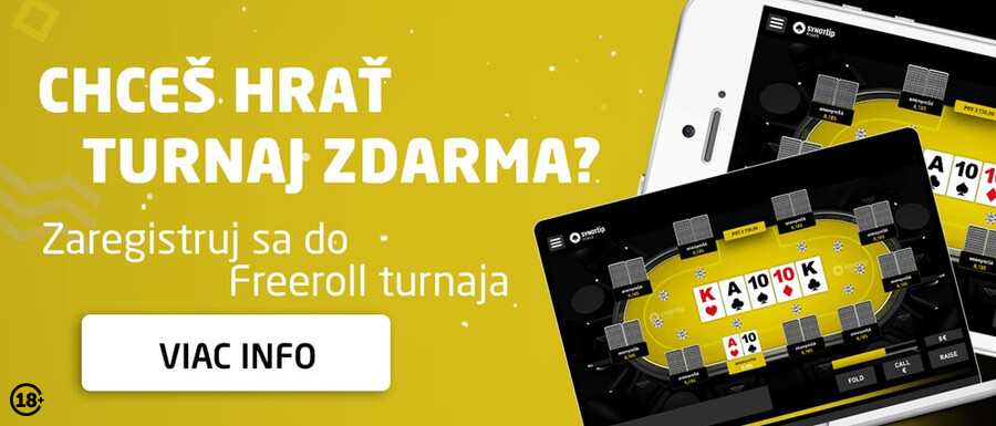 Synottip poker freeroll zadarmo